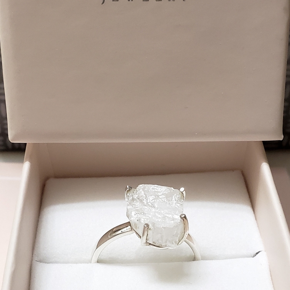 Moon Magic Raw Rainbow Moonstone Ring
